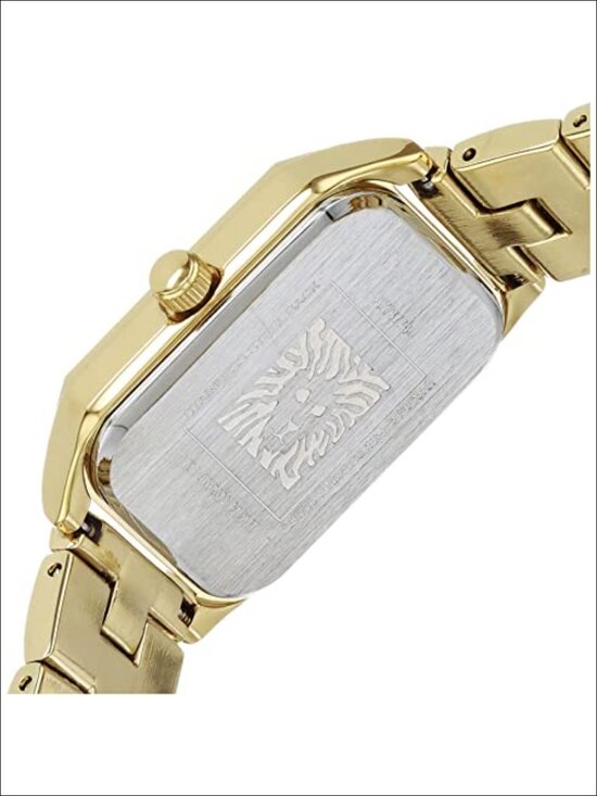 24mm Gold-Tone Crystal Watch with Roman Numerals